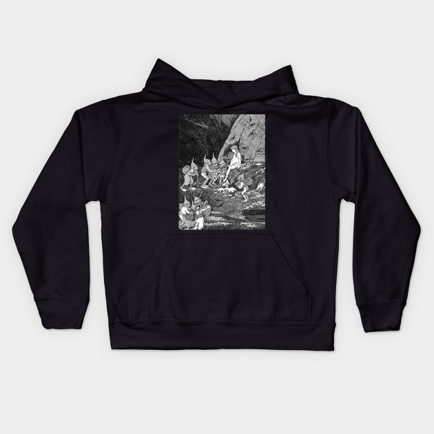 Elves and a Fairy - Ida Rentoul Outhwaite Kids Hoodie by forgottenbeauty